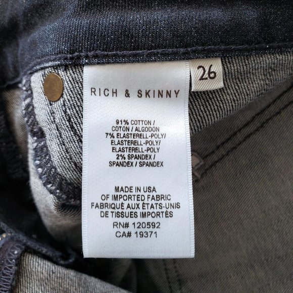 Rich & Skinny Dark Wash Skinny Jeans (Size 26) - Picture 4 of 9